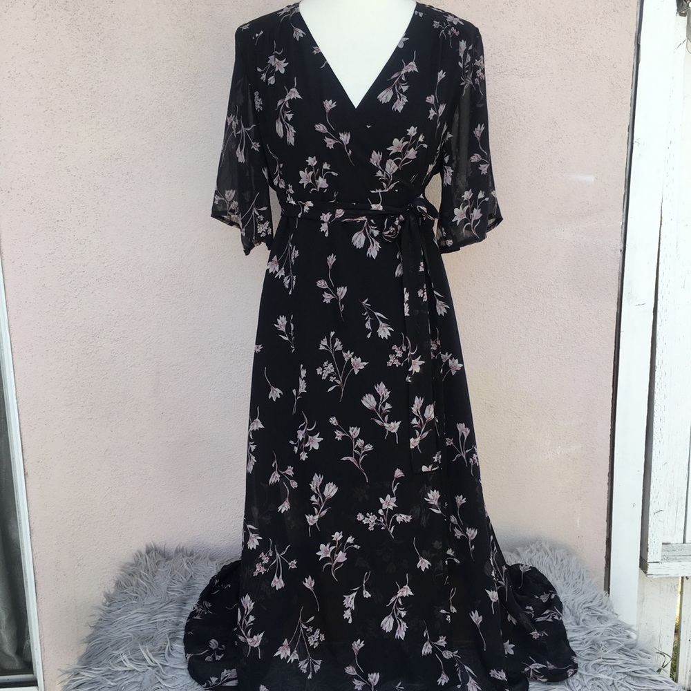 Catch stitch floral dress